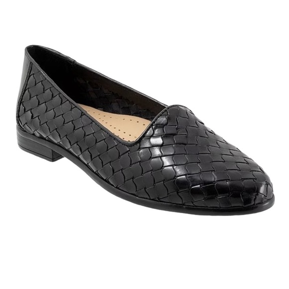 Trotters The Lizette Leather Woven Black Loafers Women’s Size 5 Medium T5158-591 - Picture 1 of 10